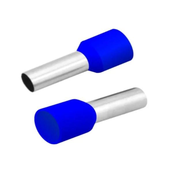 Terminal Cobre Estanhado a Compressão Pino Tubular Longo Pre-Isolado 16,00 mm² Azul