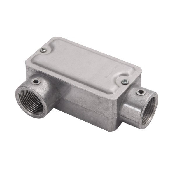 Condulete Alumínio Tipo LL 3" com Rosca BSP com Tampa sem Vedação Cinza sem Pintura IP54