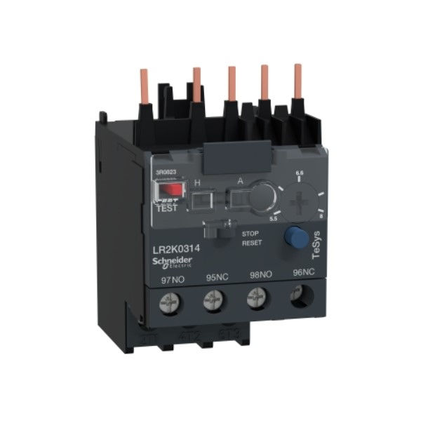 Relé Sobrecarga Relé Sobrecarga Tripolar LR2K Mini 5,50-8,00A . 1NA+1NF . para LC1K/LP1K Tesys-k Conexão para Parafuso