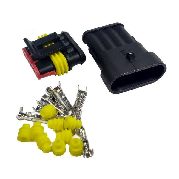 Conector Elétrico Automotivo para 4 Vias Selado IP67