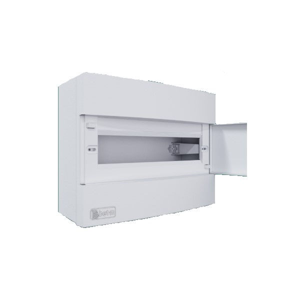 Quadro de Distribuição Quadro de Distribuição PVC Sobrepor 12 Disjuntores DIN sem Barramento sem Geral Branco Porta Opaca