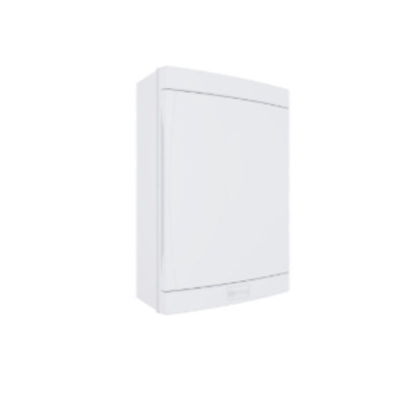 Quadro de Distribuição Quadro de Distribuição PVC Sobrepor 16 Disjuntores DIN sem Barramento sem Geral Branco Porta Opaca