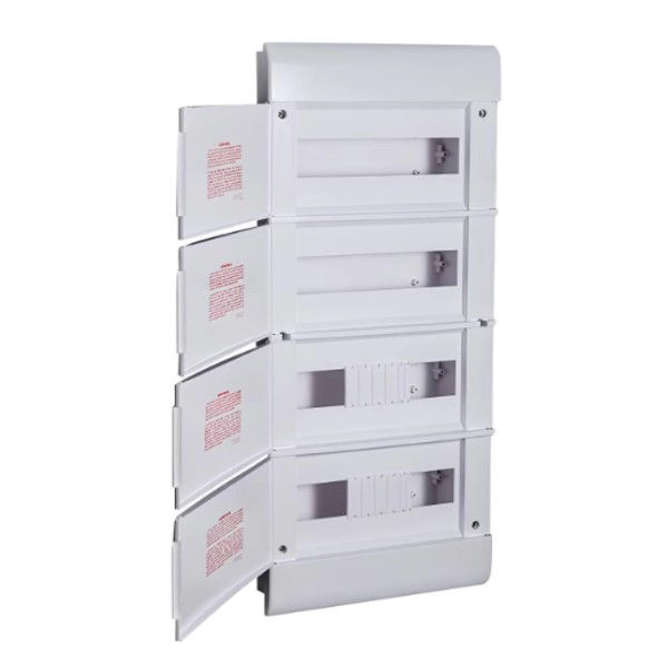 Quadro de Distribuição Quadro de Distribuição PVC Embutir 48 Disjuntores DIN sem Barramento sem Geral Branco Porta Opaca Ouro BOX