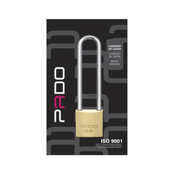 Cadeado Bloqueio com Chave Haste Longa 30/75 mm Corpo Latao-Aco