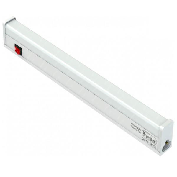 Luminária Comercial Led Luminária Comercial LED Sobrepor Retangular 5W Policarbonato Ângulo 120G 6500K 400 lm Bivolt 30.000H com Botaoliga/Desliga