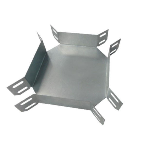 Cruzeta 90G Horizontal Lisa Galvanizada a Fogo para Eletrocalha 200x100 mm