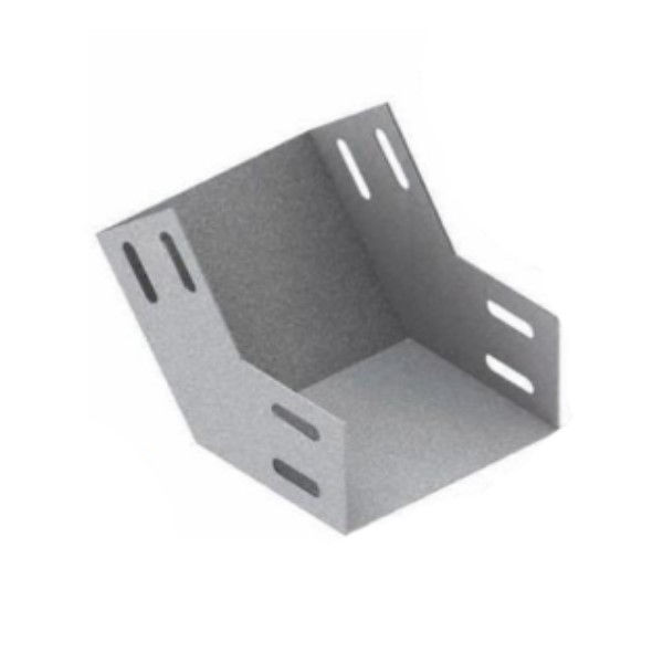 Curva 45G Vertical Lisa Galvanizada Eletrolítica Interna para Eletrocalha 50x50 mm