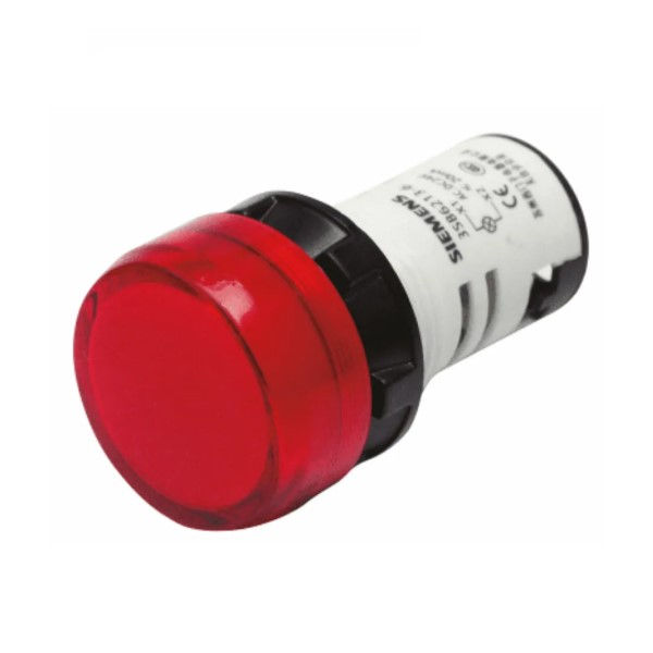Sinaleiro Led PVC Monobloco Lente Lisa com LED 22 mm 220VCA Vermelho