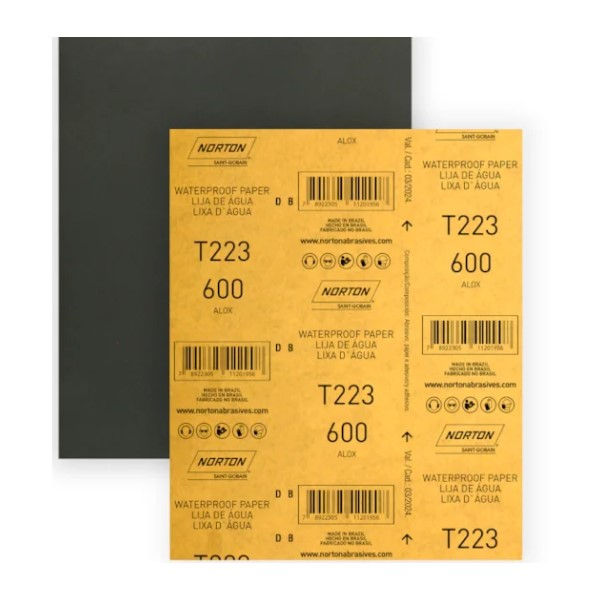 Lixa Folha D'água Grão 600 para Lixamento Umido