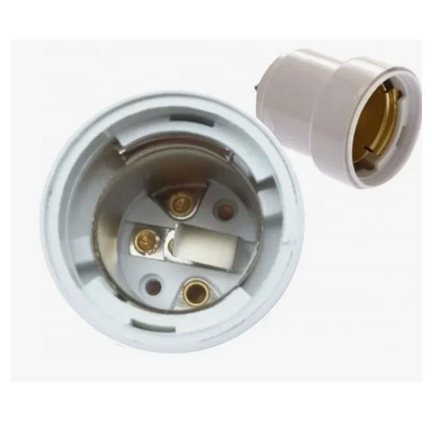 Soquete Baquelite Macho sem Rabicho P28S Branco