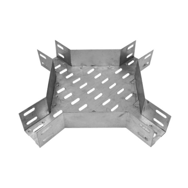 Cruzeta 90G Horizontal Perfurada Galvanizada Eletrolítica para Eletrocalha 75x50 mm