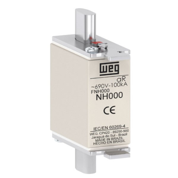 Fusível Fusível NH Porcelana Ultra-Rapido Tamanho 000 35A 690VCA Contato Faca