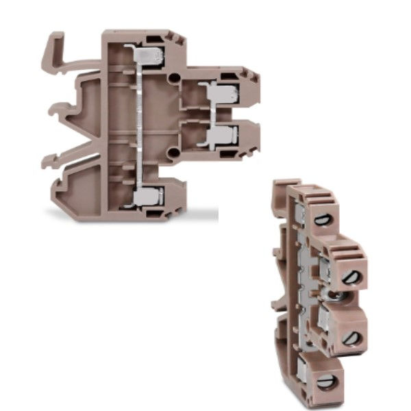 Conector Passagem SAK Poliamida 4/2 Duplo 2,50-4,00 mm² Bege com Parafusos