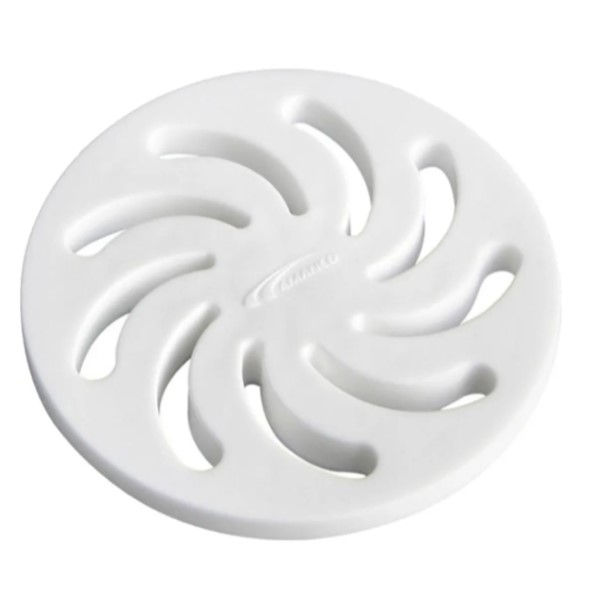 Grelha PVC Vórtice Redonda sem Moldura sem Fecho 150 mm Branca Esgoto