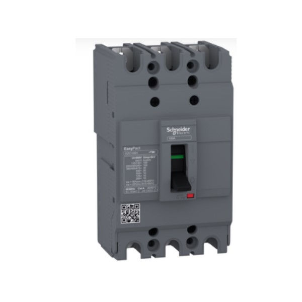 Disjuntor Termomagnético Fixo Tripolar EZC100H 63A 100 KA/30 KA 220/380VCA Caixa Moldada