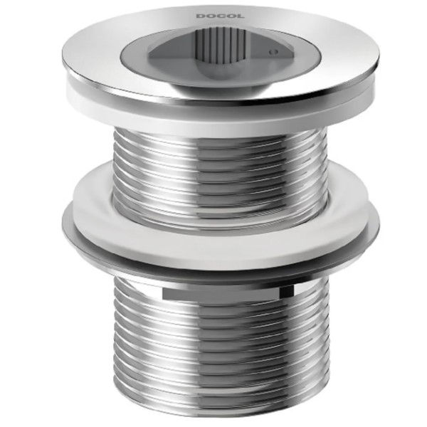 Válvula Válvula Escoamento Liga de Cobre sem Ladrao com Tampa Plástica 2.3/4"X1.1/2" Cromada para Tanque