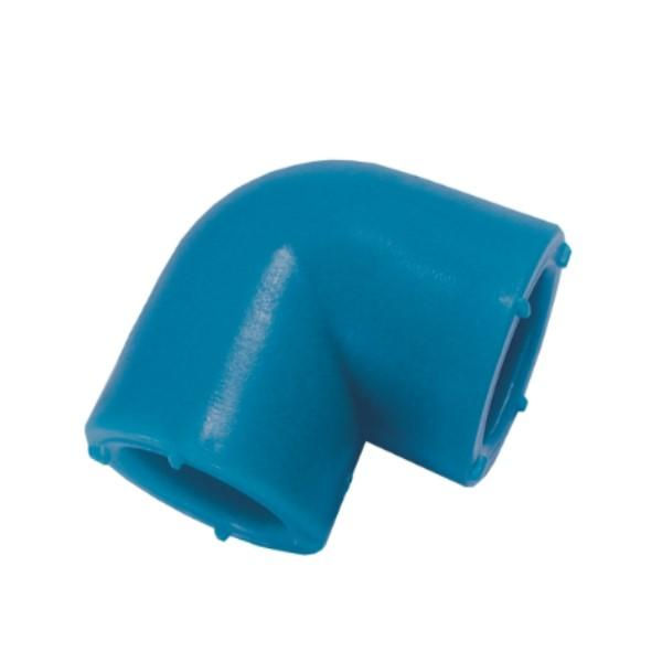 Joelho PPR 90G Fêmea/Fêmea 90 mm Industrial Azul