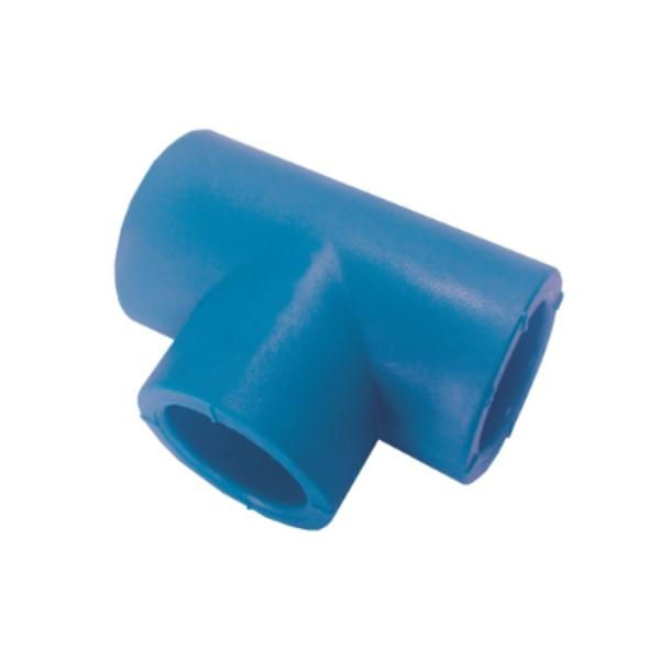 Te PPR Fêmea/Fêmea/Femea 90 mm Industrial Azul