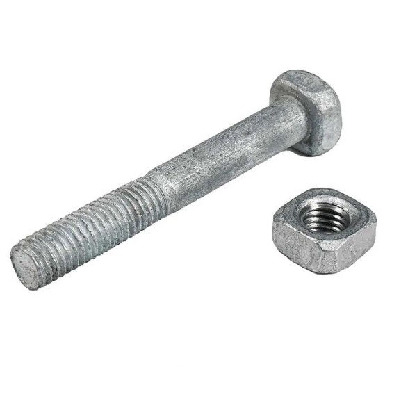 Parafuso PR-60 Cabeça Sextavada Galvanizado a Fogo M10 com 1 Porca