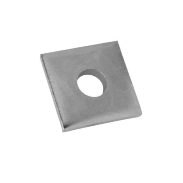 Arruela Quadrada Galvanizada a Fogo 3x38 mm Furo 18 mm