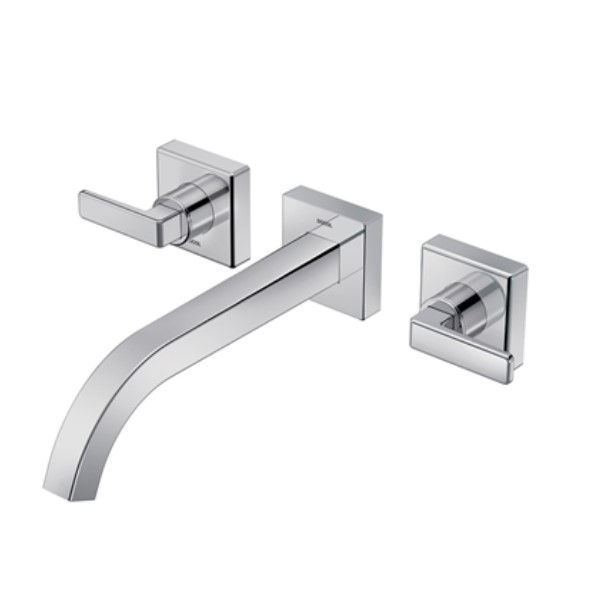 Misturador Metálico Duplo Comando Lavatório Baixa Parede 1/2" Cromado Stillo