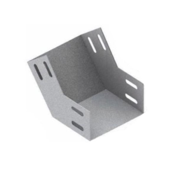 Curva 45G Vertical Lisa Galvanizada a Fogo Interna para Eletrocalha 200x100 mm