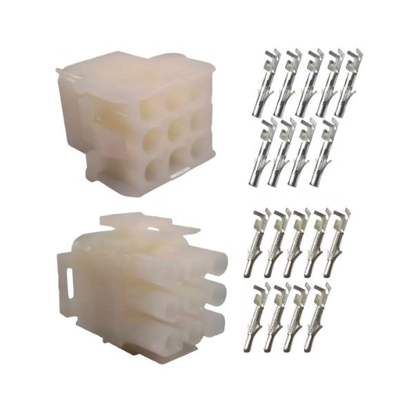 Conector Elétrico Hylok para 9 Vias Macho/Fêmea com Terminal