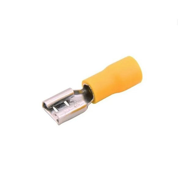 Terminal Cobre Estanhado a Compressão Fêmea Pre-Isolado 4,00-6,00 mm² Amarelo W6,3