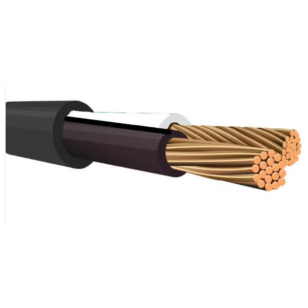 Cabo Cobre Isolado HEPR 90G 0,6/1 kV 2x 4,00 mm² Controle Preto/Branco NBR 7290 Classe 5