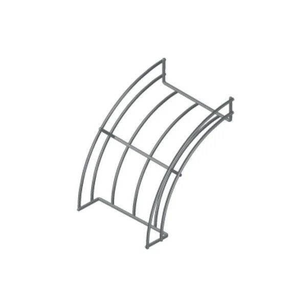 Curva 90G Vertical Galvanizada a Fogo Externa para Leito Aramado 100x100 mm 1/4"