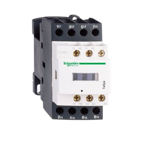 Contator Principal Tetrapolar 25A/AC1 1NA+1NF 220VCA 50/60 Hz LC1DT25 4 Polos na Tesys-d Conexão para Parafuso
