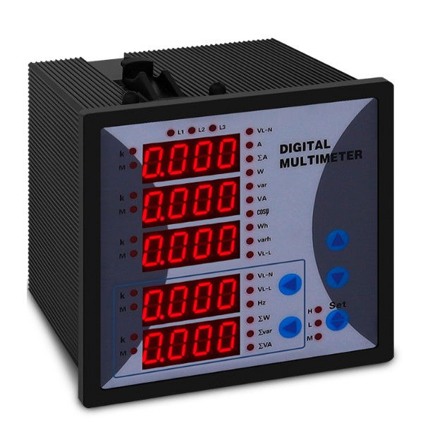 Multimedidor Grandeza Elétrica AOB292E-9x5 Display LCD Trifásico 96x96 mm sem Saída de Controle