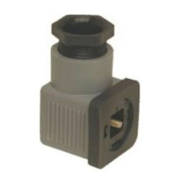 Conector Para Solenoide 2P+T 10A PVC 250V IP51 PG11 Cinza