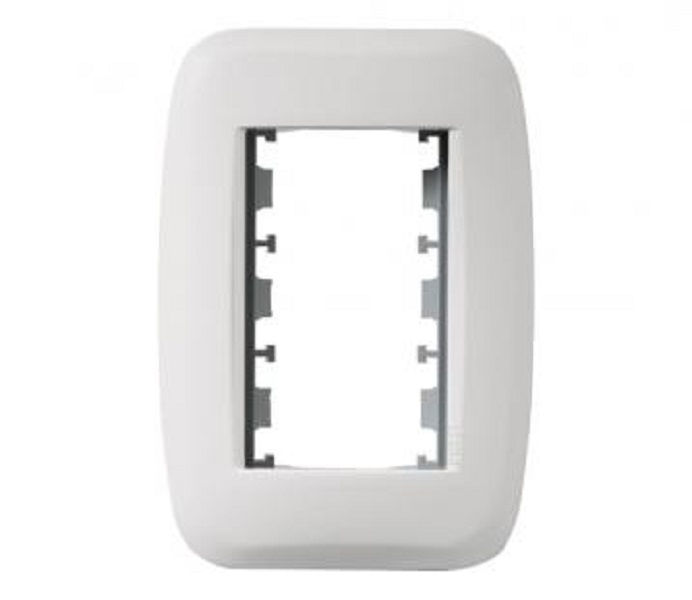 Placa PVC para 3 Módulos 4x2 Branca Clássica sem Suporte