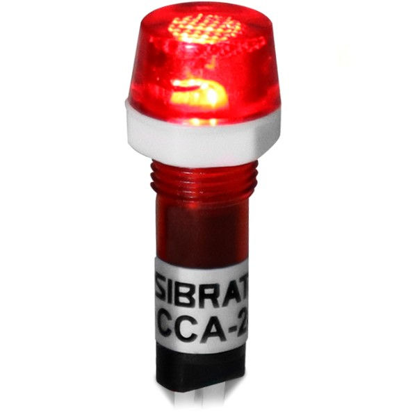 Sinaleiro Led PVC Lente Lisa com LED 9 mm 110-220VCA/CC Vermelho