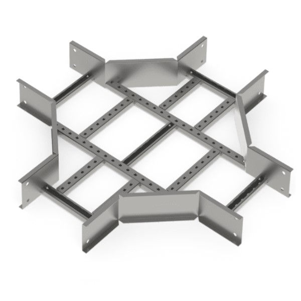 Cruzeta 90G Horizontal Galvanizada Eletrolítica para Leito 500x100x19 mm com Aba Ext