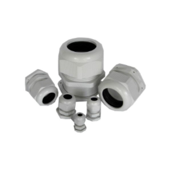 Prensa Cabo Poliamida PG19 Longa Cinza IP67