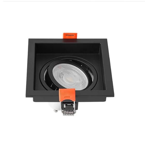 Spot Led Embutir Quadrado Direcionável 10W PVC Loyo Bivolt Preto