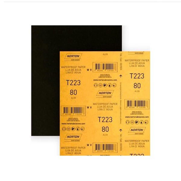 Lixa Folha D'água Grão 80 para Lixamento Umido