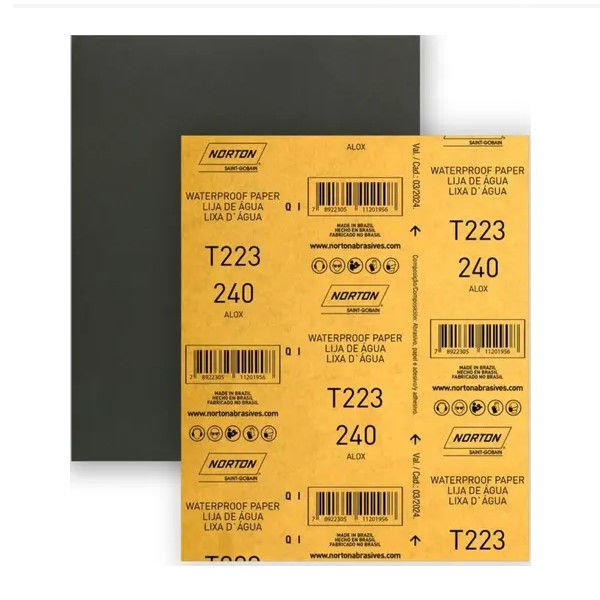 Lixa Folha D'água Grão 240 para Lixamento Umido