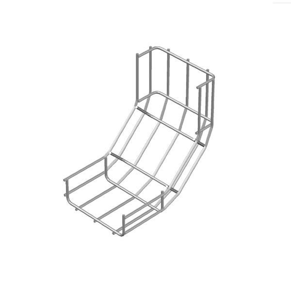 Curva 90G Vertical Galvanizada Eletrolítica Interna para Leito Aramado 50x50 mm 1/4