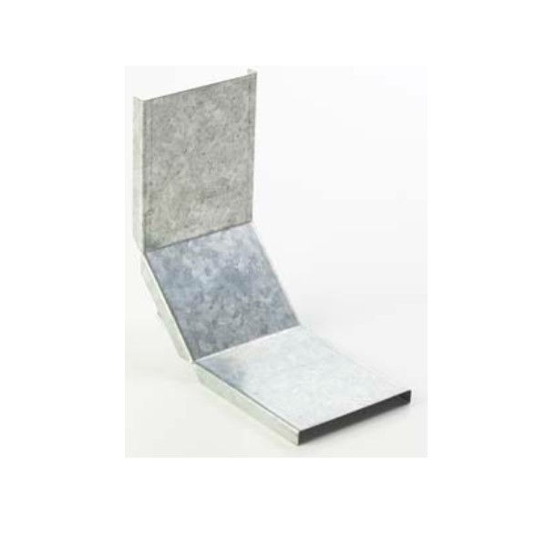 Tampa Curva Vertical Interna 90G Encaixe para Eletrocalha Galvanizada a Fogo 100 mm Chapa 16