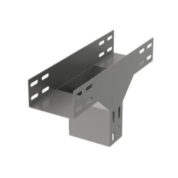 Te Liso Vertical Descida 90G Galvanizado a Fogo para Eletrocalha 100x100 mm