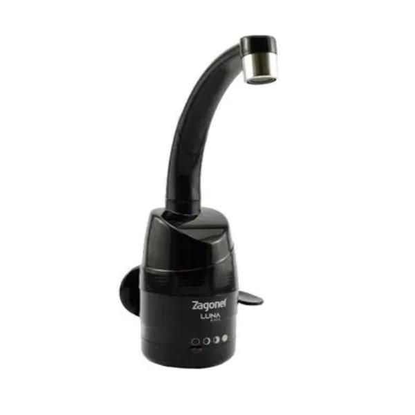 Torneira Elétrica PVC 4 Temperaturas para Parede 1/4" Preta Alta Luna 220V/5500W