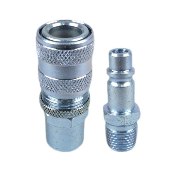 Conector Pneumático Reto Engate Rápido 1/2"FEMEA com Pino Engate Macho 1/2"