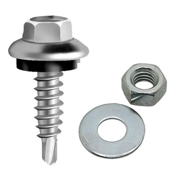 Kit Parafuso Eletrocalha Galvanizado a Fogo 1/4"X3/4" com Arruela e Porca