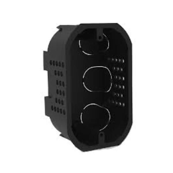 Caixa Elétrica Derivação Embutir PVC 4x2 DRY Wall Preta Redondo