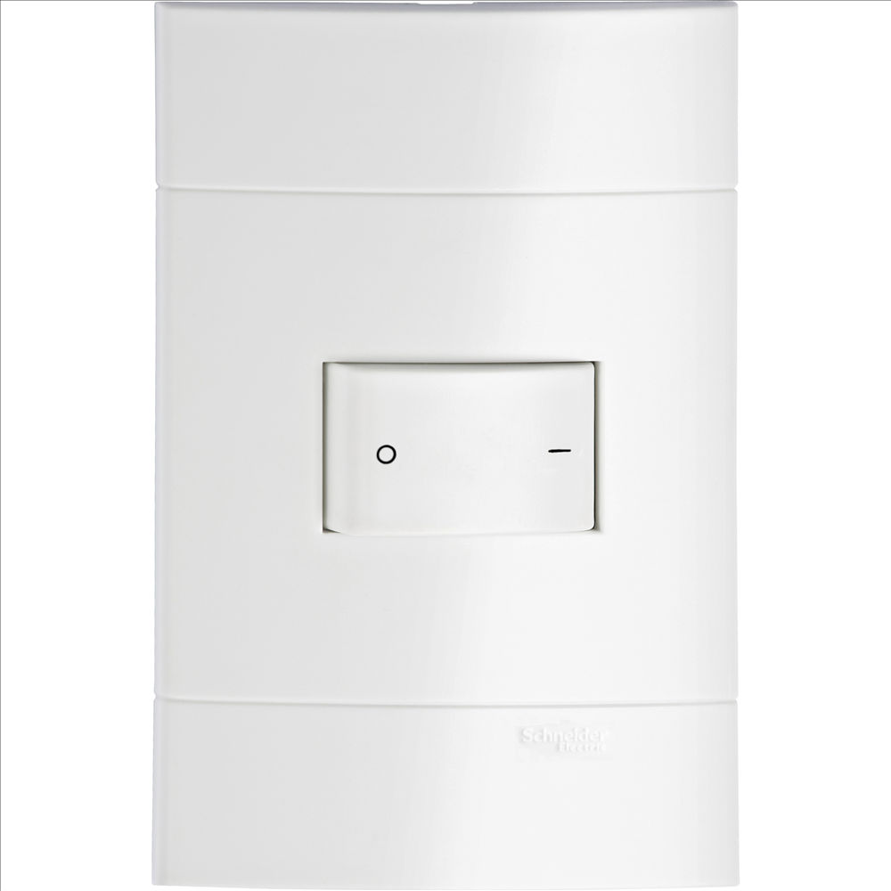 Interruptor Embutir 3 Teclas 1 Simples + 2 Paralelas Horizontal 10A/250VCA 4x2 Branco Lunare com Placa