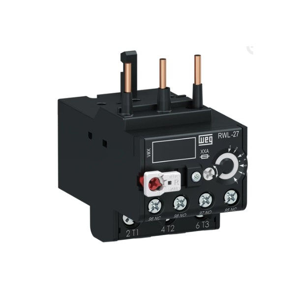 Relé Sobrecarga Relé Sobrecarga Tripolar RWL27-1D 11,00-17,00A 1NA+1NF para CWL9-45 Conexão para Parafuso