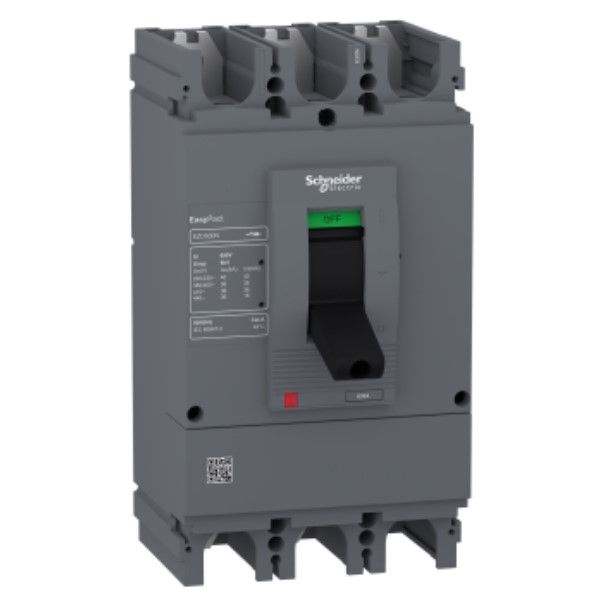 Disjuntor Termomagnético Fixo Tripolar EZC630N 500A 40 KA/36 KA 220/380VCA Caixa Moldada